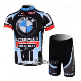 Litespeed BMW Radbekleidung Radtrikot Kurzarm und Fahrradhosen Kurz Blau Schwarz Radtrikot Kaufen