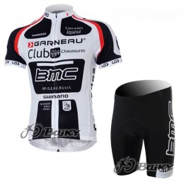 BMC Garneau Team Radtrikot Kurzarm Kurz Radhose Kits Weiß Radtrikot Kaufen