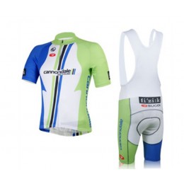 2013 Cannondale Fahrradbekleidung Satz Fahrradtrikot Kurzarm Trikot und Kurz Trägerhose Weiß Radtrikot Kaufen