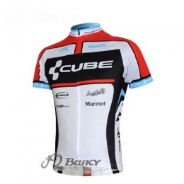 Cube Fintro Pro Team Radtrikot Kurzarm Weiß Rot Radtrikot Kaufen