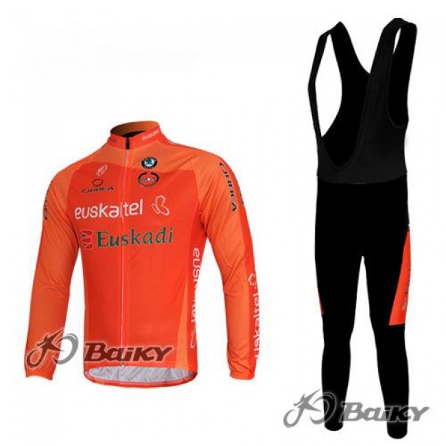 Euskaltel-Euskadi Pro Team Fahrradbekleidung Radtrikot Satz Langarm und Lange Trägerhose Orange Radtrikot Kaufen Euskaltel-Euskadi Pro Team Fahrradbekleidung Radtrikot Satz Langarm und Lange Trägerhose Orange Radtrikot Kaufen