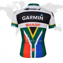 2013 Garmin Sharp Barracuda Südafrika Champion Radtrikot Kurzarm Schwarz Grün Radtrikot Kaufen