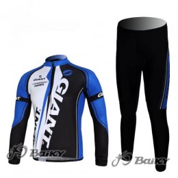 Giant Sram Pro Team Fahrradbekleidung Radtrikot Satz Langarm und Lange Fahrradhose Blau Weiß Schwarz Radtrikot Kaufen
