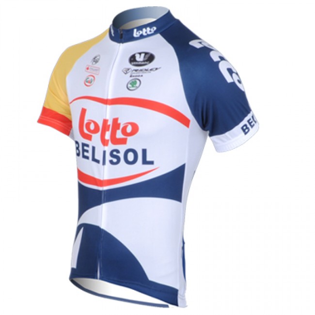 2013 Lotto Belisol Radtrikot Kurzarm Weiß Blau Radtrikot Kaufen 2013 Lotto Belisol Radtrikot Kurzarm Weiß Blau Radtrikot Kaufen