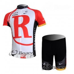 RadioShack Trek Pro Team Radbekleidung Radtrikot Kurzarm und Fahrradhosen Kurz Rot Weiß Radtrikot Kaufen