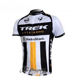 RadioShack Trek Nissan Livestrong Radtrikot Kurzarm Weiß Schwarz Gelb Radtrikot Kaufen