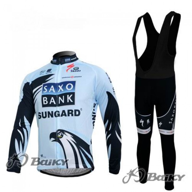 Saxo Bank Sungard Pro Team Fahrradbekleidung Radtrikot Satz Langarm und Lange Trägerhose Weiß Schwarz Radtrikot Kaufen Saxo Bank Sungard Pro Team Fahrradbekleidung Radtrikot Satz Langarm und Lange Trägerhose Weiß Schwarz Radtrikot Kaufen