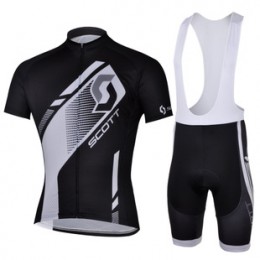 2013 Scott Racing Fahrradbekleidung Satz Fahrradtrikot Kurzarm Trikot und Kurz Trägerhose Schwarz Radtrikot Kaufen