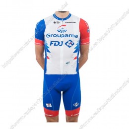 Profiteams Groupama Fdj 2021 Fahrradbekleidung Satz Radtrikot Kurzarm+Radho Radtrikot Kaufen