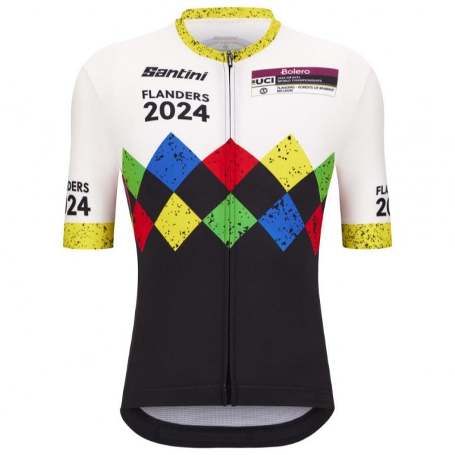 Herren Santini UCI Gravel Weltmeisterschaft trikot Flandern 2024-Schwarz Radtrikot Kaufen Herren Santini UCI Gravel Weltmeisterschaft trikot Flandern 2024-Schwarz Radtrikot Kaufen