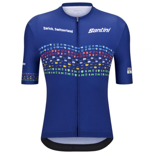 Herren Zurich 2024 Santini UCI Masters Weltmeister trikot-Blau Radtrikot Kaufen Herren Zurich 2024 Santini UCI Masters Weltmeister trikot-Blau Radtrikot Kaufen