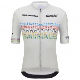 Herren Zurich 2024 Santini UCI Masters Weltmeister trikot-Grau Radtrikot Kaufen