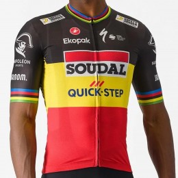 Herren Castelli Soudal Quick-Step 2024 Competizione 3 trikot-Belgian meister Radtrikot Kaufen