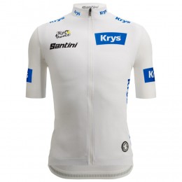 Herren Santini Weiß Tour de France 2025 Fan Linie trikot Radtrikot Kaufen