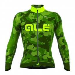 2016 ALE CAMO Radtrikot Langarm-Grün GELB FLUO Radtrikot Kaufen