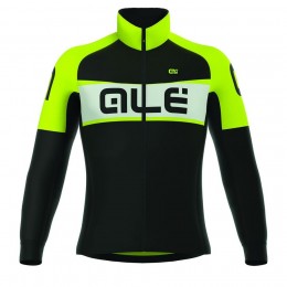 2016 ALE EXCEL WEDDELL Radtrikot Langarm-Schwarz GELB FLUO Radtrikot Kaufen