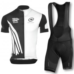 2016 Assos Weiß Schwarz Fahrradbekleidung Radtrikot und Trägerhosen Set Radtrikot Kaufen