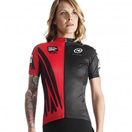 2016 Assos schwarz rot Radtrikot Kurzarm Damen Radtrikot Kaufen