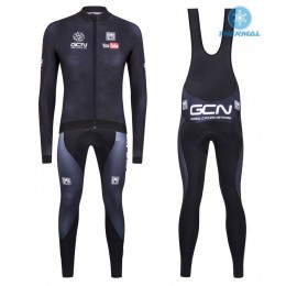 2016 GCN Sleek H20 Schwarz thermisch Fahrradbekleidung Satz Radtrikot Langarm+Lang Trägerhose Radtrikot Kaufen