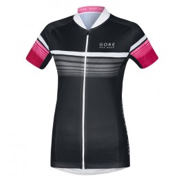 2016 GORE Radtrikot Kurzarm Damen Element Speedy schwarz rose Fuchsie Radtrikot Kaufen