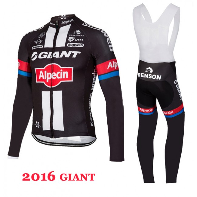 2016 Giant Fahrradbekleidung Radtrikot Satz Langarm und Lange Trägerhose Radtrikot Kaufen 2016 Giant Fahrradbekleidung Radtrikot Satz Langarm und Lange Trägerhose Radtrikot Kaufen