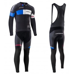 2016 Orbea Team Pro Schwarz-Blau Fahrradbekleidung Satz Radtrikot Langarm+Lang Trägerhose Radtrikot Kaufen
