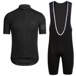 2016 RAPHA schwarz Fahrradbekleidung Radtrikot und Trägerhosen Set Radtrikot Kaufen