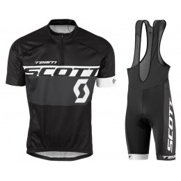 2016 Scott schwarz Weiß Fahrradbekleidung Satz Fahrradtrikot Kurzarm Trikot und Kurz Trägerhose Radtrikot Kaufen