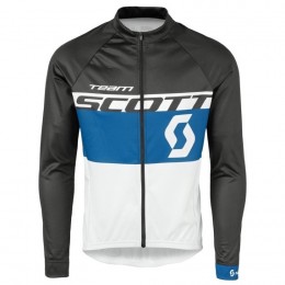 2016 Scott Team Schwarz-Blau-Weiß Radtrikot Langarm Radtrikot Kaufen
