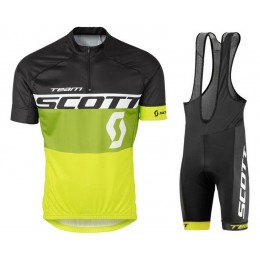 2016 Scott schwarz Grün gelb Fahrradbekleidung Satz Fahrradtrikot Kurzarm Trikot und Kurz Trägerhose Radtrikot Kaufen