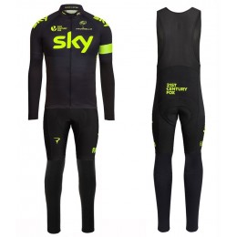 2016 Sky Team Fluo Ausgabe Fahrradbekleidung Satz Radtrikot Langarm+Lang Trägerhose Radtrikot Kaufen
