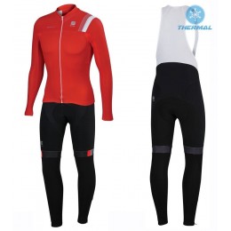 2016 Sportful JSW Rot thermisch Fahrradbekleidung Satz Radtrikot Langarm+Lang Trägerhose Radtrikot Kaufen