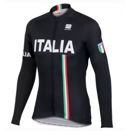 2016 Sportful Italy IT Schwarz Radtrikot Langarm Radtrikot Kaufen