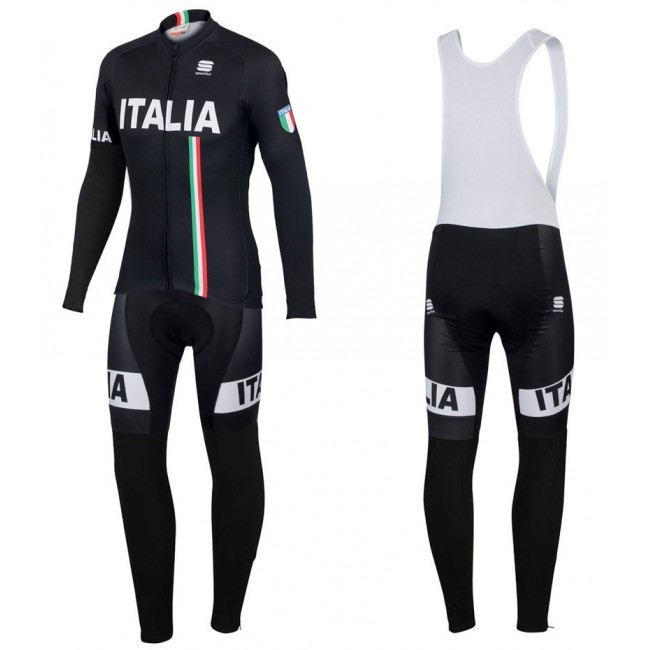 2016 Sportful Italy IT Schwarz Fahrradbekleidung Satz Radtrikot Langarm+Lang Trägerhose Radtrikot Kaufen 2016 Sportful Italy IT Schwarz Fahrradbekleidung Satz Radtrikot Langarm+Lang Trägerhose Radtrikot Kaufen