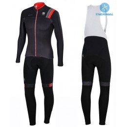 2016 Sportful JSW Schwarz thermisch Fahrradbekleidung Satz Radtrikot Langarm+Lang Trägerhose Radtrikot Kaufen