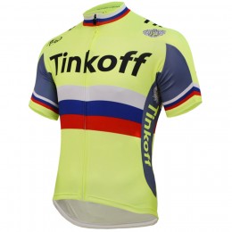 2016 Tinkoff Saxo Bank Russo Fluo Light Radtrikot Kurzarm Radtrikot Kaufen