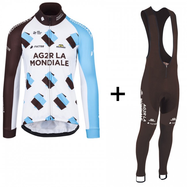 2017 AG2R La Mondiale Weiß Fahrradbekleidung Satz Radtrikot Langarm+Lang Trägerhose Radtrikot Kaufen 2017 AG2R La Mondiale Weiß Fahrradbekleidung Satz Radtrikot Langarm+Lang Trägerhose Radtrikot Kaufen