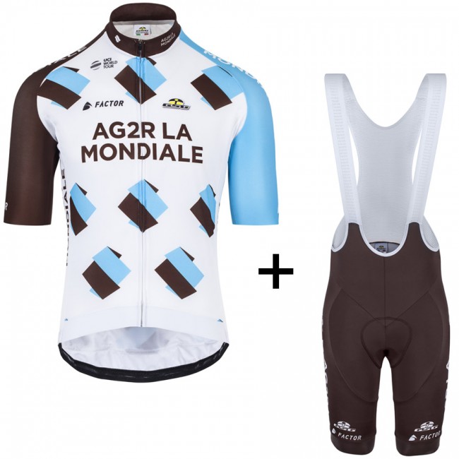 2017 AG2R La Mondiale Weiß Fahrradbekleidung Satz Radtrikot Kurzarm+Kurz Trägerhose Radtrikot Kaufen 2017 AG2R La Mondiale Weiß Fahrradbekleidung Satz Radtrikot Kurzarm+Kurz Trägerhose Radtrikot Kaufen