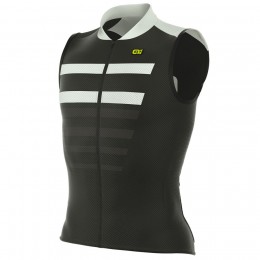 2017 ärmelloses Trikot S/M Ale PRR 2.0 Piuma-Schwarz Weiß Radtrikot Kaufen