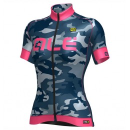 2017 Damen Ale Graphics PRR Camo Blau-Rose Radtrikot Kurzarm Radtrikot Kaufen