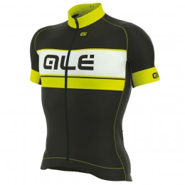 2017 Ale Graphics PRR Bermuda Radtrikot Kurzarm Schwarz Gelb Fluo Radtrikot Kaufen