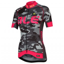 2017 Damen Ale Graphics PRR Camo Schwarz-Rose Radtrikot Kurzarm Radtrikot Kaufen