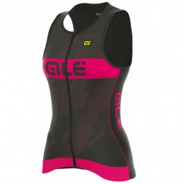 2017 Damen Top Ale Tri Record-Schwarz Pink Radtrikot Kaufen