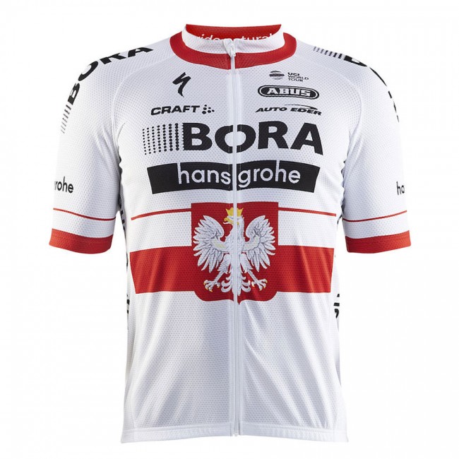 BORA Hansgrohe Pro Team 2017 Championnat Polonais Radtrikot Kurzarm Radtrikot Kaufen BORA Hansgrohe Pro Team 2017 Championnat Polonais Radtrikot Kurzarm Radtrikot Kaufen