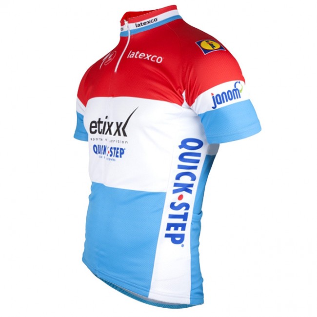 ETIXX-QUICK STEP 2017 Luxembourgian Champion Rot Blau Radtrikot Kurzarm Radtrikot Kaufen ETIXX-QUICK STEP 2017 Luxembourgian Champion Rot Blau Radtrikot Kurzarm Radtrikot Kaufen