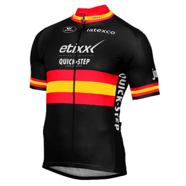 ETIXX-QUICK STEP 2017 Schwarz Rot Gelb Radtrikot Kurzarm Radtrikot Kaufen ETIXX-QUICK STEP 2017 Schwarz Rot Gelb Radtrikot Kurzarm Radtrikot Kaufen