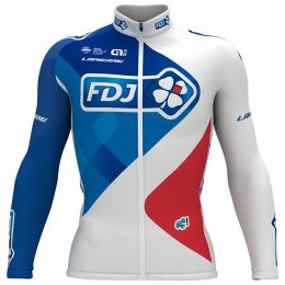FDJ Pro 2017 Weiß Radtrikot Langarm Radtrikot Kaufen