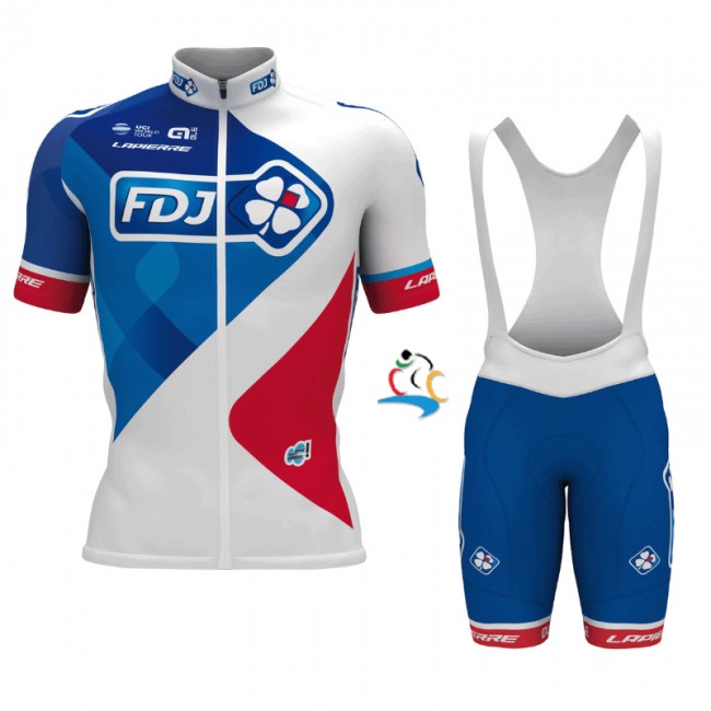 FDJ Pro 2017 Fahrradbekleidung Satz Radtrikot Kurzarm+Kurz Trägerhose Radtrikot Kaufen FDJ Pro 2017 Fahrradbekleidung Satz Radtrikot Kurzarm+Kurz Trägerhose Radtrikot Kaufen