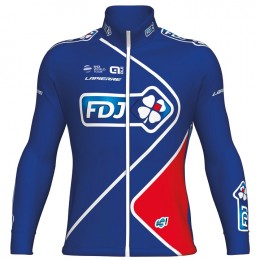 FDJ Pro 2017 Blau Radtrikot Langarm Radtrikot Kaufen