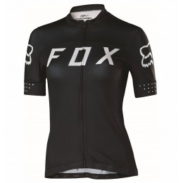 2017 Team FOX Damen Schwarz Weiß Radtrikot Kurzarm Radtrikot Kaufen